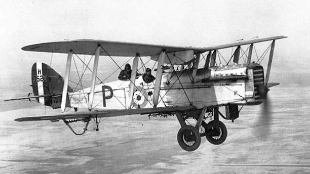 A British bomber over Iraq in 1920